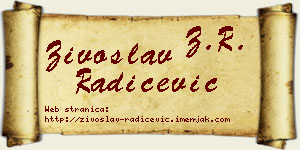 Živoslav Radičević vizit kartica